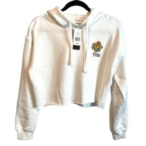 YRN Young Rich Nation Oversize Crop Floral Embroidered Hoodie Women's Size XS